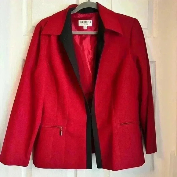 Studio I Petite Red Blazer - Picture 1 of 5